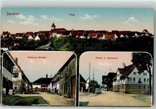 72175 W7242 Dornhan - Rathaus-Straße Brauerei-Gasthaus zum Pflug