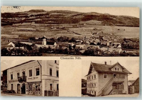 Chamerau Warengeschäft Josef Brey Wohnhaus Bahnpoststempel