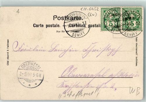 Luzern-Fluelen Schiffspost 1903