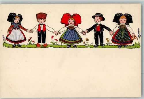 Kinderr Trachten Elsass Carte La Cigogne Strasbourg