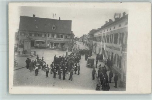 Neuburg Festzug Musiker Ort handschriftlich