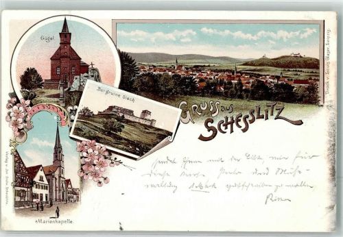 Scheßlitz 1897 Gügel Burgruine Giech Marienkapelle