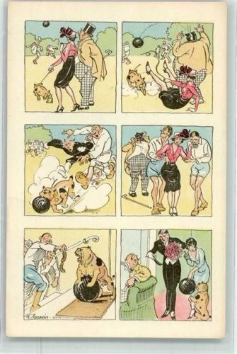 Humor Fotoapparat Handkuss der stürmische Hund Verlag B.K.W. I 295-4 Gareis, F.