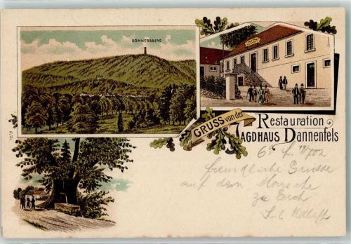Dannenfels 1902 Donnersberg Gasthaus Jagdhaus