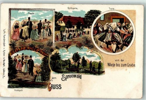 Lübbenau Spreewald Von der Wiege bis zum Grabe Taufe Kirchgang Tanz Tracht Hochzeit Begräbnis