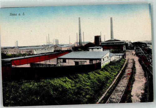 Riesa Fabrikgelände Bahngleise Güterzug