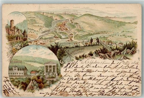 Eppstein 1896 Kaisertempel Burg