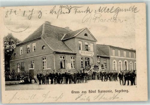 Bad Segeberg 1903 Gruss aus Hotel Harmonie Männer