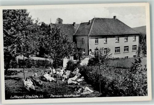 Glashütte Pension Waldfrieden Garten Liegewiese