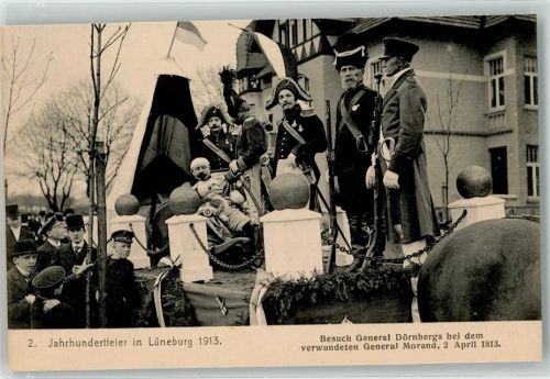 Lüneburg 1913 Jahrhundertfeier 1913 Besuch General Dörnberg bei verwundeten General Morand