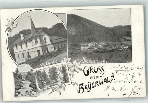 Bärenstein 1901 Villa u. Fabrik Elsenthal Brudersbrunn Bärensteiner Leite