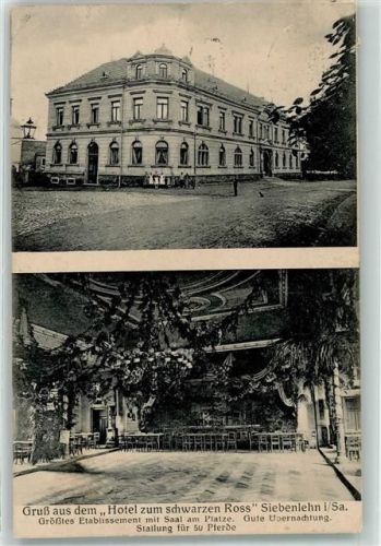 09603 O9201 Siebenlehn 1917 - Hotel zum schwarzen Ross Saal