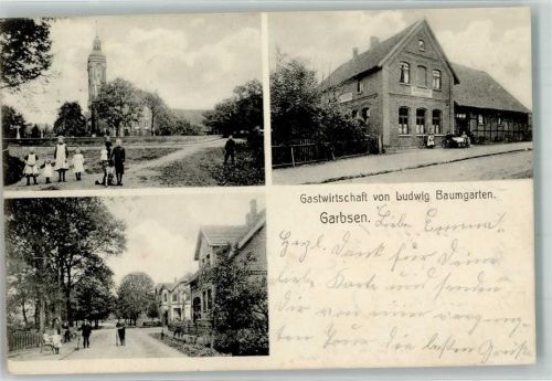 Garbsen 1914 Gasthaus Baumgarten Dorfstraße Ev. Kirche
