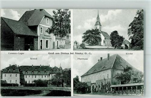 Diehsa Konsum-Lager Schloss Pfarrhaus Kirche