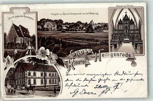 28816 W2805 Heiligenrode b Bremen 1899 - 715 Jahre alte Klosterkirche Kloster Kirchenorgel Gasthaus Zum Deutschen Kaiser Vorläufer