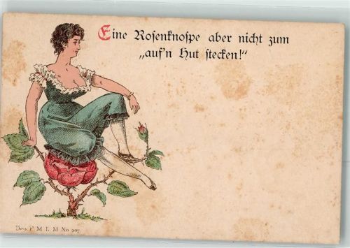 Rose Frau Erotik Vorläufer Lithographie