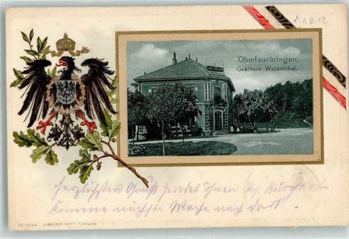 Oberlauchringen 1902 Gasthaus Wutachrhal Reichsadler Passepartout