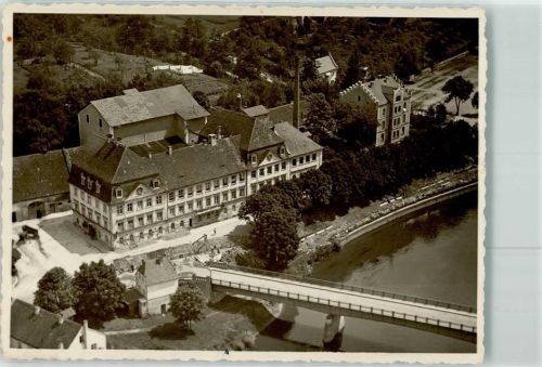 Donauwörth Fliegeraufnahme Oekonomiegut der Kronenbrauerei m. Hotel Krebs