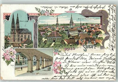 Soest 1903 Wiesenkirche Unterer Rathausbogen