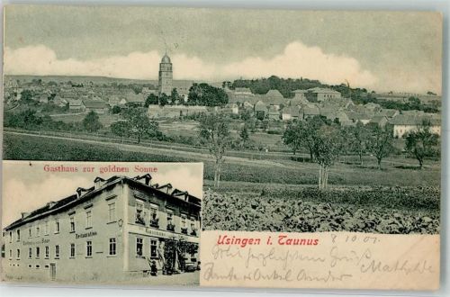 Usingen 1901 Gasthaus zur goldnen Sonne