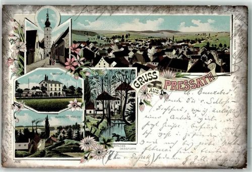 Pressath 1899 Bahnhof Glashütte Trabitz Schloss Dissfurth