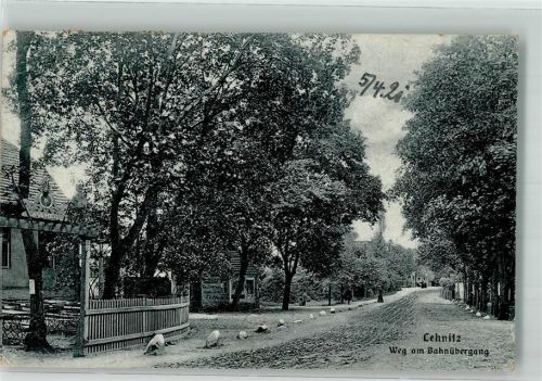 Lehnitz 1921 Am Bahnübergang Gasthaus All Heil