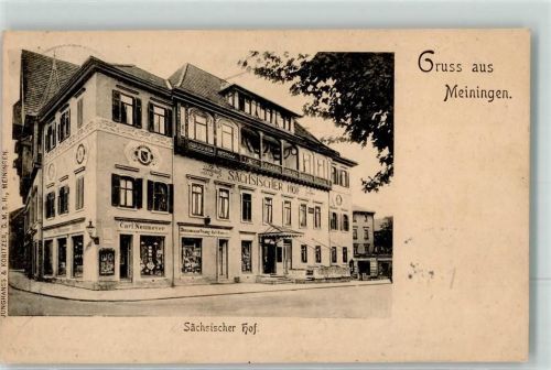 Meiningen 1903 Hotel-Gasthaus Sächsischer Hof