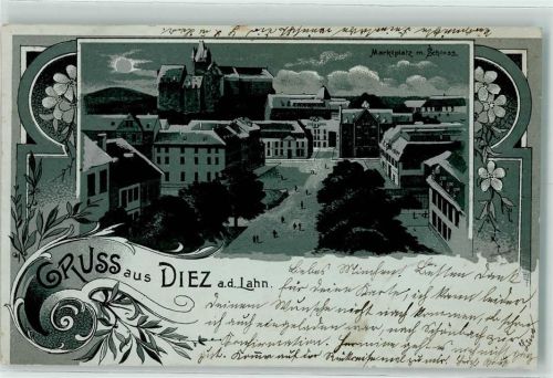 Diez 1908 Marktplatz Schloß Oranienstein