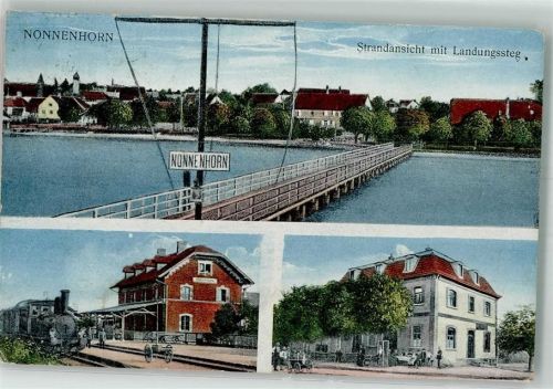 Nonnenhorn Landungssteg Strand Bahnhof Gasthaus