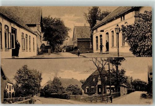 Tossens Dorfstraßen Gasthäuser Denkmal Fahrrad