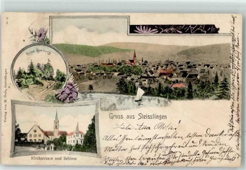 Steißlingen 1903 Kirchstraße Schloß Ruine Homburg