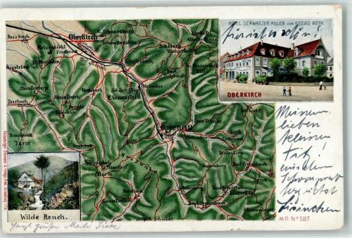 Oberkirch Landkarte Wilde Rench Hotel Schwarzer Adler Georg Roth