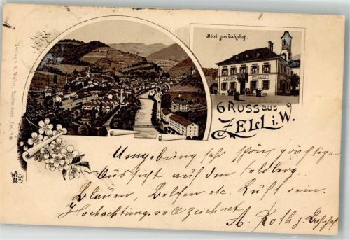 Zell 1899 Bahnhof Hotel zum Bahnhof Verlag Ottmar Zieher-München
