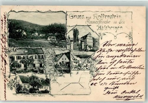 Rottenstein 1898 Schloß Friesenhausen Gasthaus Pfeifke Forsthaus