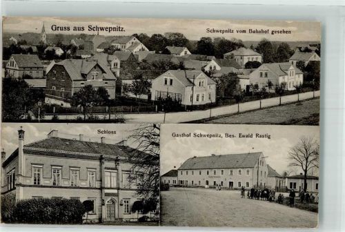 Schwepnitz 1917 Schloß Gasthaus Schwepnitz
