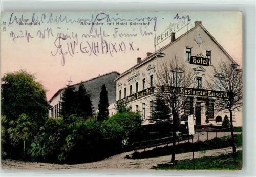 51399 W5093 Burscheid , Rheinl 1910 - Hotel Kaiserhof Bahnhofstraße