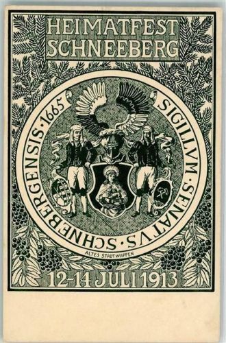 Schneeberg 1913 Heimatfest 1913 Stadtwappen