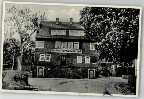 Grasellenbach Gasthaus zur Dorflinde Motorräder Baumblüte Bahnpost Bingen-