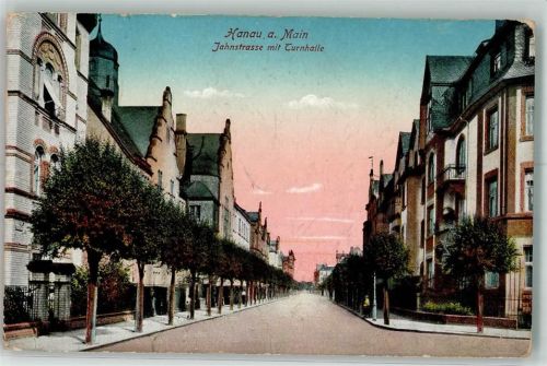 Hanau 1916 Jahnstraße Turnhalle Feldpost 1. Batl. Eisenbahn-Regt. Nr. 3