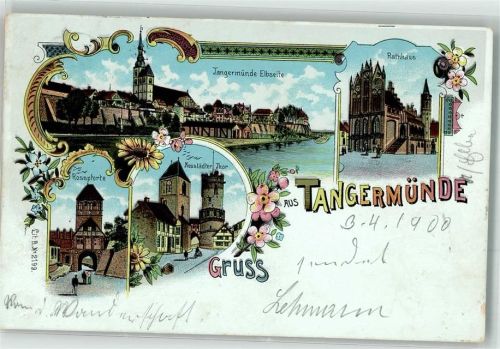 Tangermünde 1900 Rathaus Rosspforte Neustädter Tor