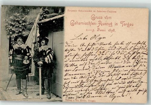 Torgau Geharnischten Auszug Juni 1898 Torgauer Geharnischte in Interims Uniform