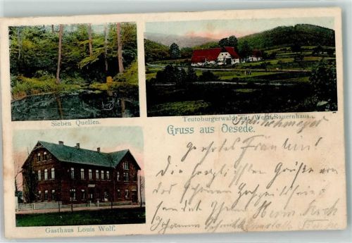 Oesede 1905 Gasthaus Wolf Sieben Quellen Westf. Bauernhaus