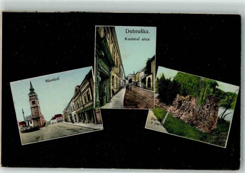 Dobruska 1934 Marktplatz Kirchstrasse