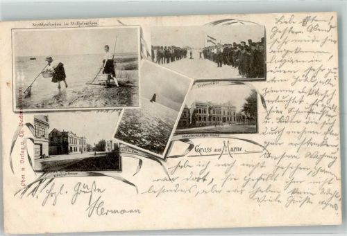 Marne 1899 Krabenfischerinnen Königstraße Eisboselfest Holsteinisches Haus