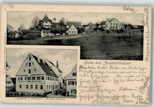 Zusmarshausen 1904 Brauerei-Gasthaus Schwarz