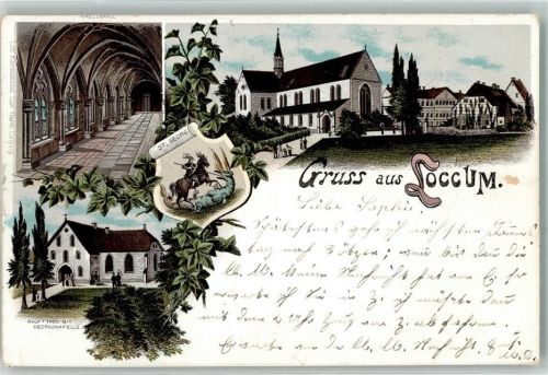 Loccum 1900 Wappen St. Georg Kloster Kreuzgang Georgskapelle