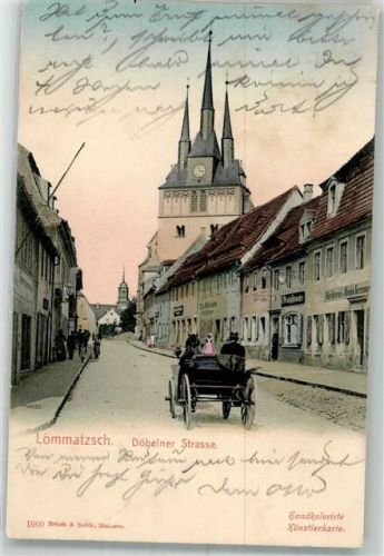 Lommatzsch 1904 Döbelner Straße Kutsche Bäckerei