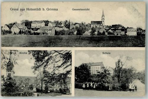 Hohnstädt 1913 Kirche Schule