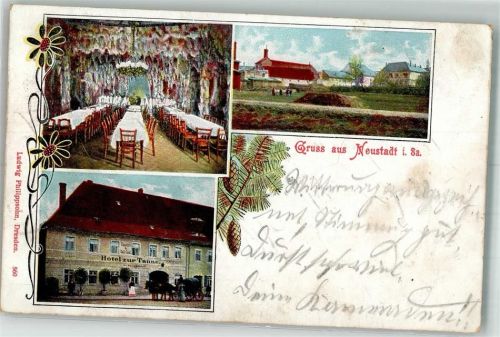 Neustadt 1902 Tannenzapfen Hotel zur Tanne Festsaal