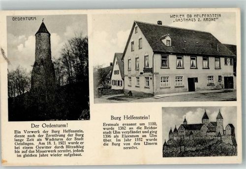 Geislingen Oedenturm Gasthaus z. Krone Burg Helfenstein